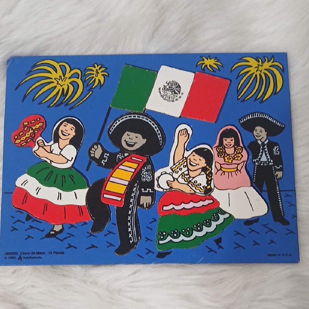 Mexican Parade Puzzle With Flag